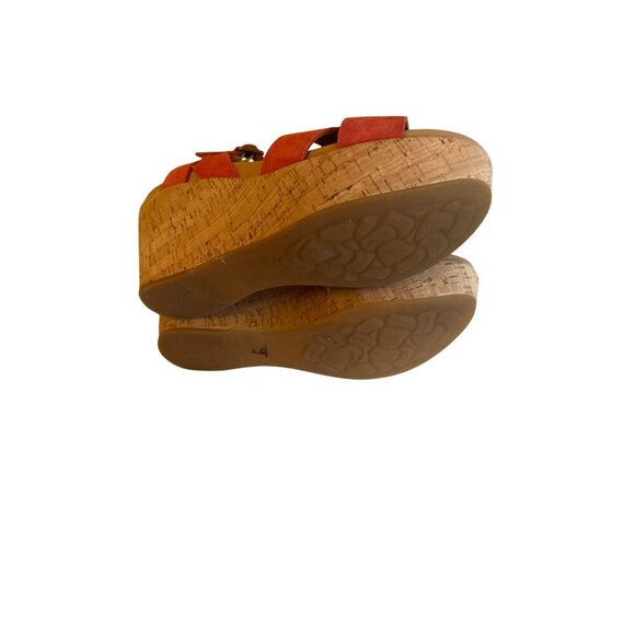 Kork-Ease Coral Suede Wedge Sandals 8M Womens Leather Upper & Man-Made Sole - Picture 6 of 6